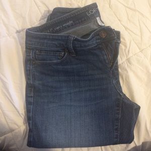 Worn Ann Taylor Loft Curvy Straight blue jeans