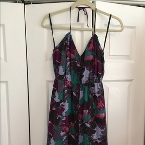 Silk halter urban outfitters dress with pockets