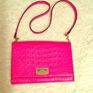 Kate Spade Fiona Orchard Vlly. Pink Croc Crossbody