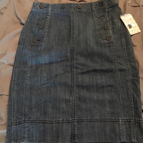 Free People Denim pencil skirt