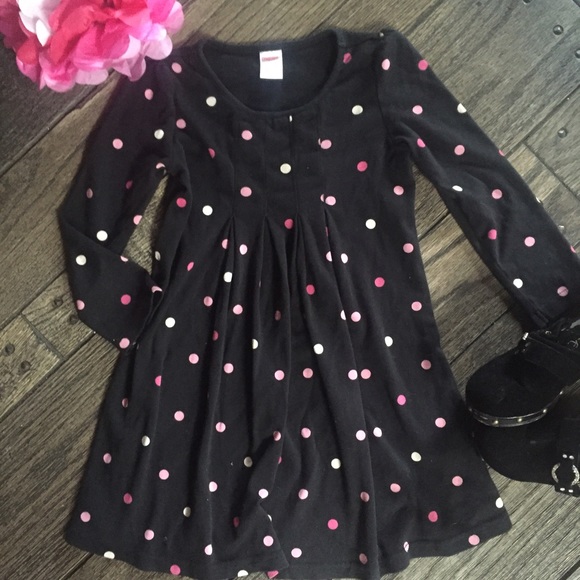 ✨HP 7/31✨Darling Gymboree Black Polka Dot Dress