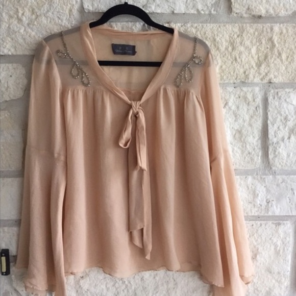 Cream Sheer Blouse