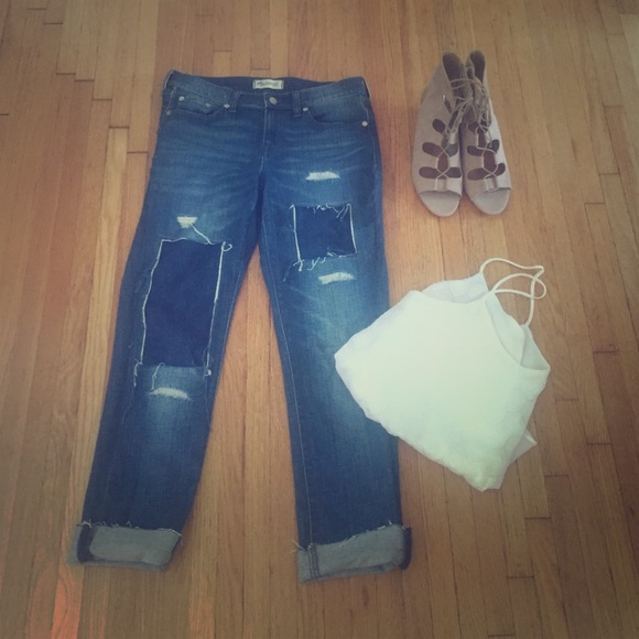 Madewell Patchwork "Slim Boy Jean" Denim