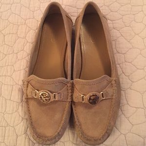 Coach tan suede flats