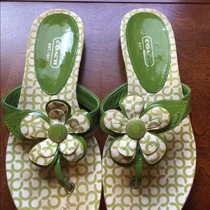 Authentic Coach Flower Flip Flops