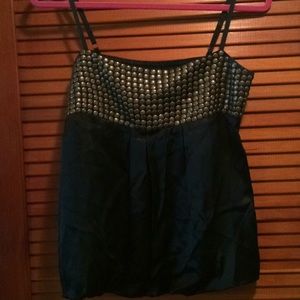 Gianni Bini black studded top