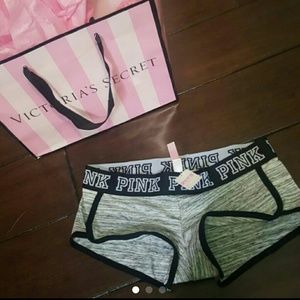 LAST ONE Victoria's Secret boyshort logo  shorts