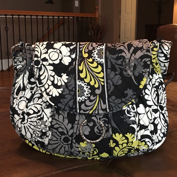 Vera Bradley Lime Green and Black Shoulder Bag