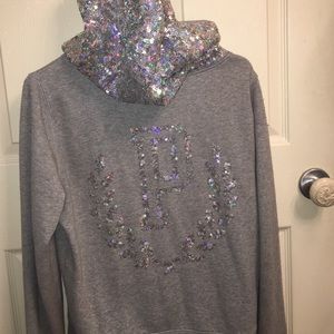 PINK sequin hoodie