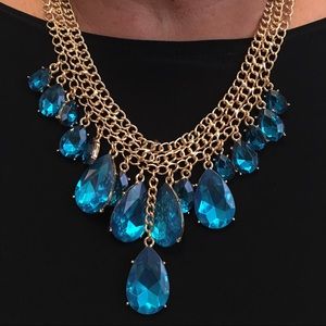 Gold and turquoise necklace