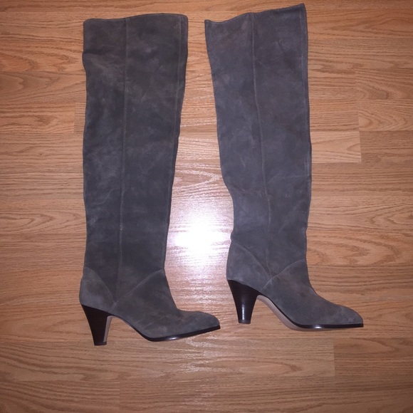 🙅SOLD🙅Free People Gray Suede Over the Knee Boots