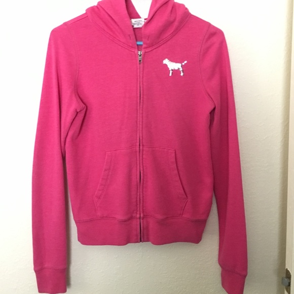 PINK sequin zip up hoodie