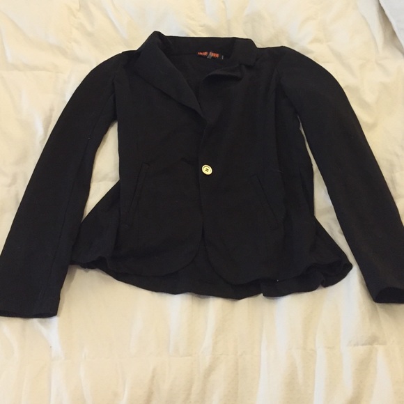 Fitted black peplum blazer