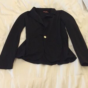 Fitted black peplum blazer