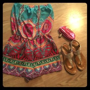 Multi colored romper