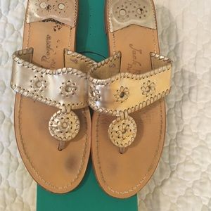Size 10 platinum Jack Roger sandals