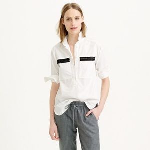 J. Crew Beaded Chevron Popover