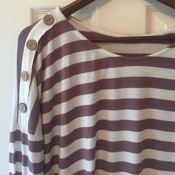 Brown Striped Tunic Dress