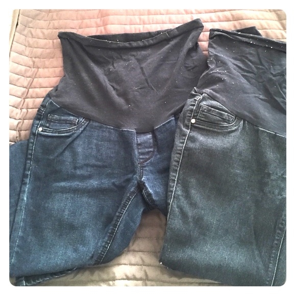 TWO pairs of skinny maternity jeans!