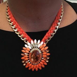 Vanessa orange flower necklace