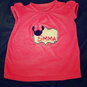 Monogrammed "EMMA" Minnie Mouse shirt