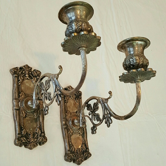Vintage Other - Romantic Set of Baroque Candle Sconces