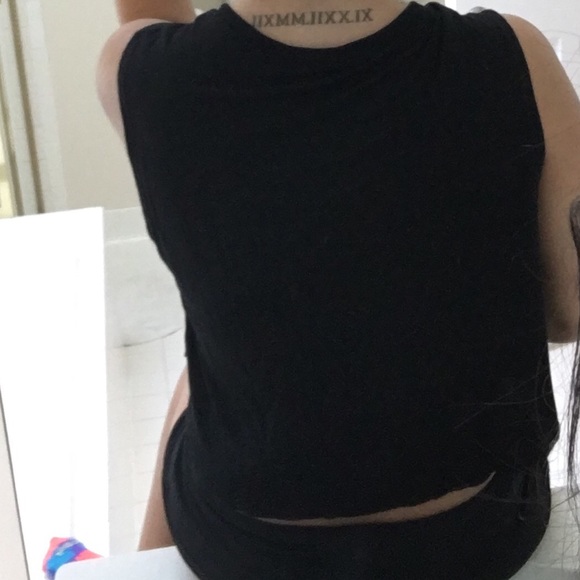 Nordstrom Black Flowy Cutout Tank - Picture 2 of 4