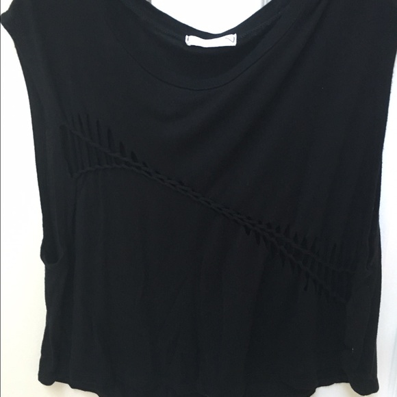 Nordstrom Black Flowy Cutout Tank - Picture 3 of 4
