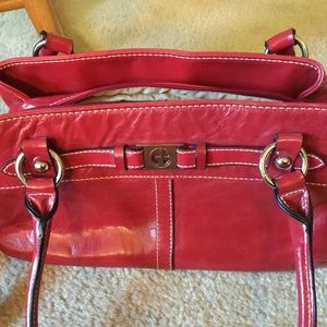 Red Giani Bernini leather purse