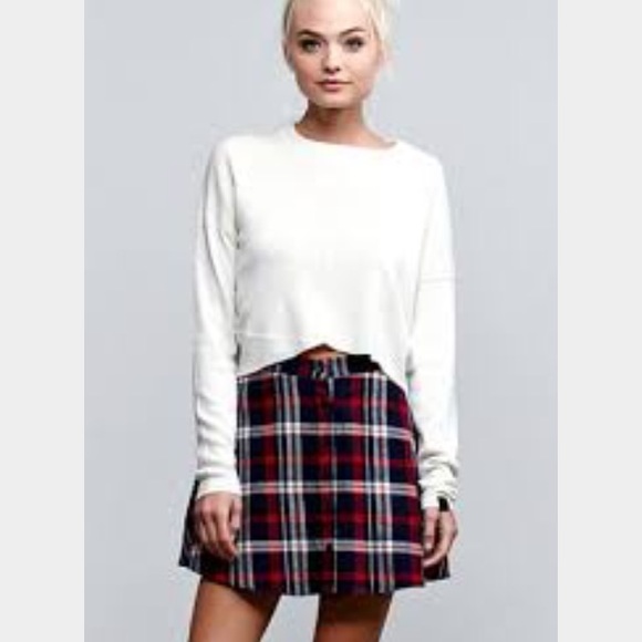 La hearts plaid skirt