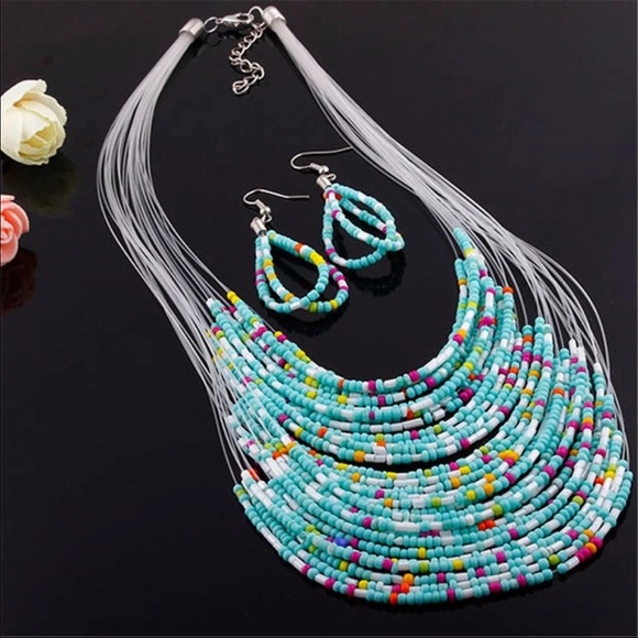 Turquoise Necklace Set - Picture 2 of 3
