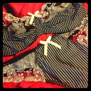 Sexy Pin Striped Bra & Thong set!
