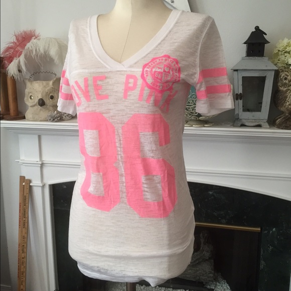 Victoria's Secret pink jersey thin worn shirt