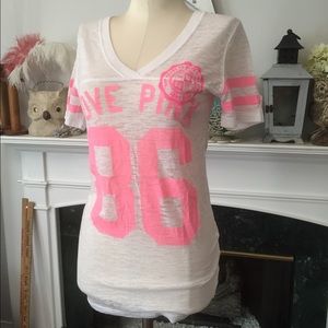Victoria's Secret pink jersey thin worn shirt