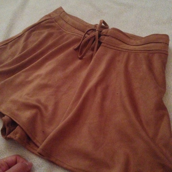 Suede brown circle skirt - Picture 1 of 4