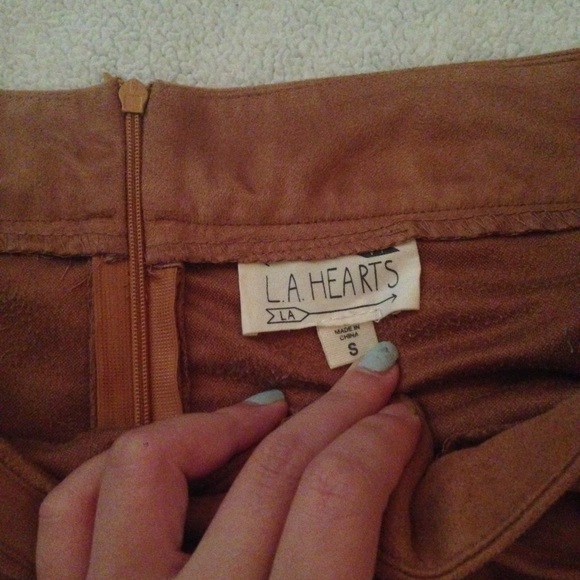 Suede brown circle skirt - Picture 2 of 4