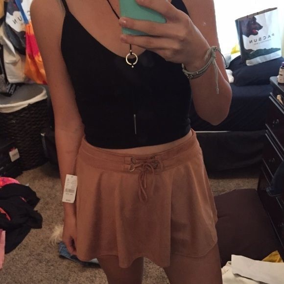 Suede brown circle skirt - Picture 4 of 4