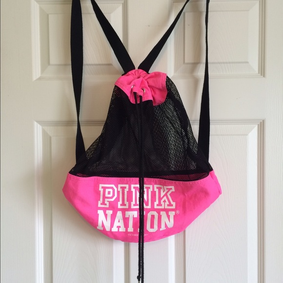 Pink Mesh Tote Bag
