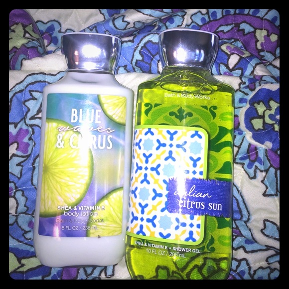 Bath & Body Works blue waves and citrus duo