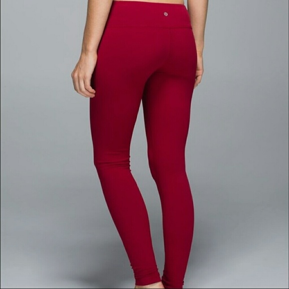 Red Lululemon Yoga Leggings