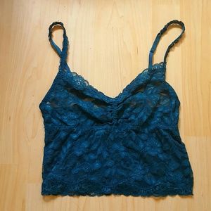 Victoria's Secret Jade Blue Lace Bralette XS