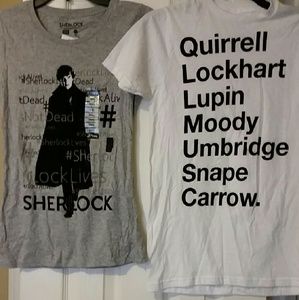 NEW Sherlock Harry Potter Hot Topic Shirts