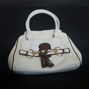 White and Brown handbag