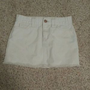 Cute white jean mini-skirt