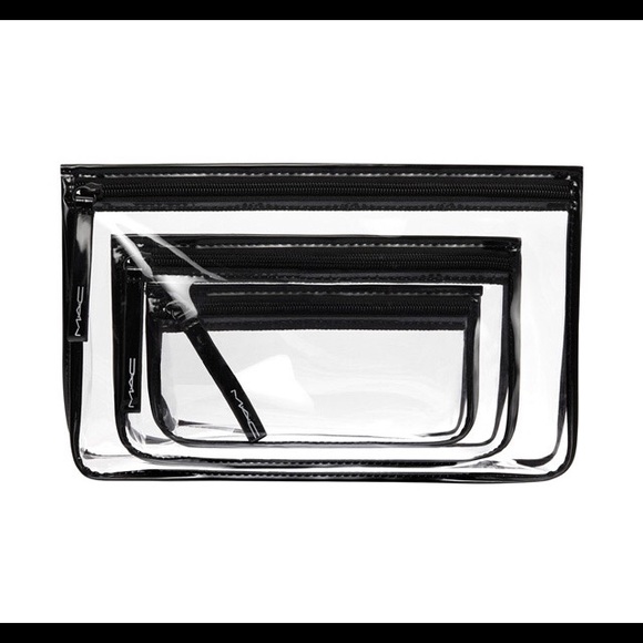 Clearly MAC 💄 3 clear zippered  makeup bags