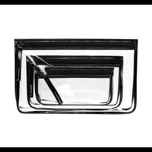 Clearly MAC 💄 3 clear zippered  makeup bags