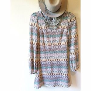 Anthropologie Free People boho long sleeve dress