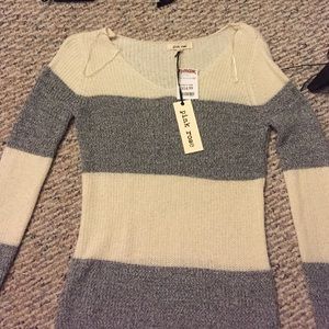 Pink Rose striped sweater