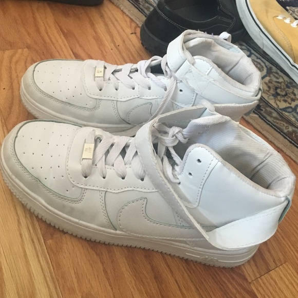 high top white nike Air Force 1s *price negotiable