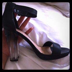 Size 9 Clear Heeled Strappy Shoe